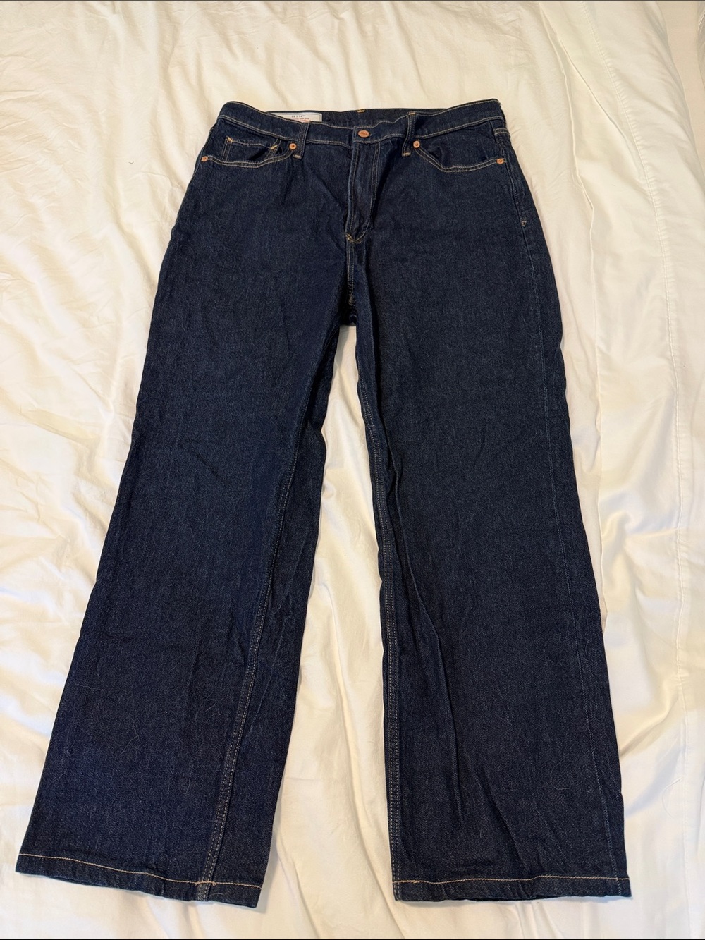 GAP 90s loose high rise Women's Wide-Leg Jeans in Dark Blue